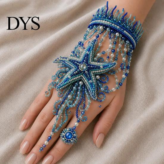 Pulsera de Mano Hecha a Mano Kit DIY con Cuentas, Set para Hacer Joyería con Tejido de Cuentas, Kit de Manualidades con Cadena Ajustable para Adultos Regalos Suministros para Amantes de las Manualidades