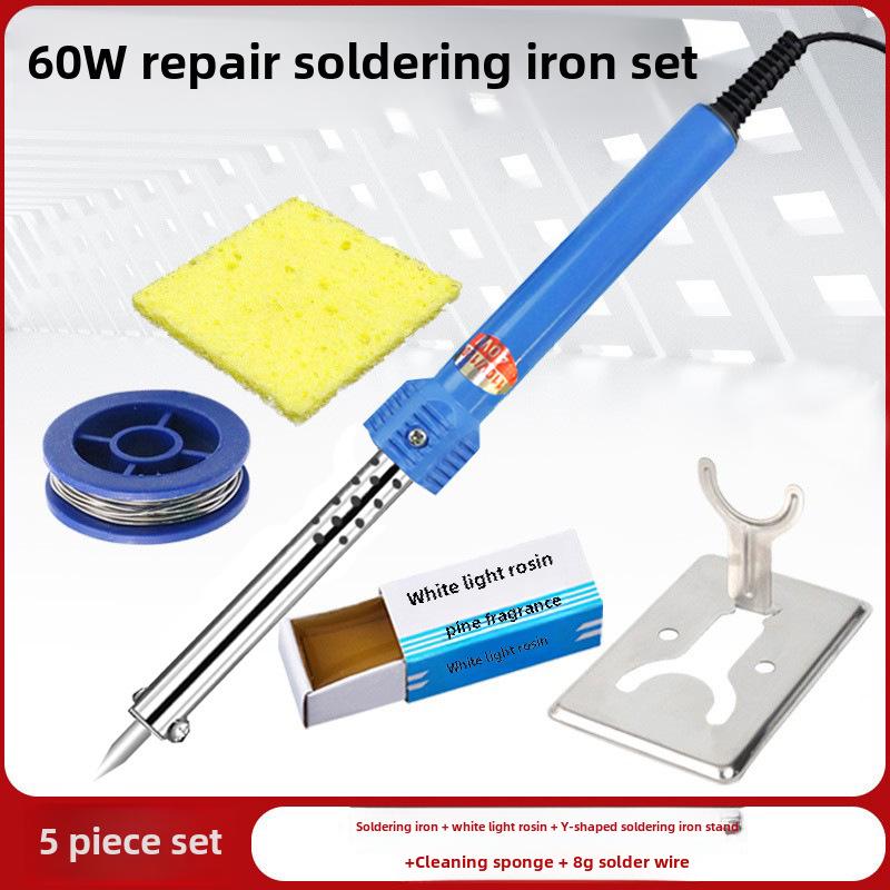 220V 60W/40W/30W Multi-Purpose Electric Soldering Iron with Rubber Handle and Pointed Tip for Household Repairs