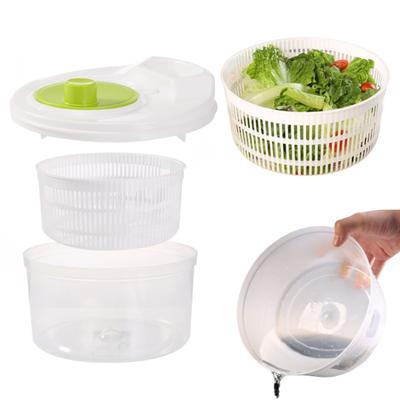 Salată Spinner Legume Fructe Spălare Bol Capacitate Mare Fără BPA Dublu Strat Detașabil Manual Salată Spinner
