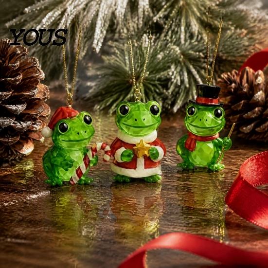 Festive Party Favors for Friends Faux Crystal Frog Advent Calendar 2026, 24 Days Christmas Countdown with Holiday Surprise Gifts Animal Ornament,