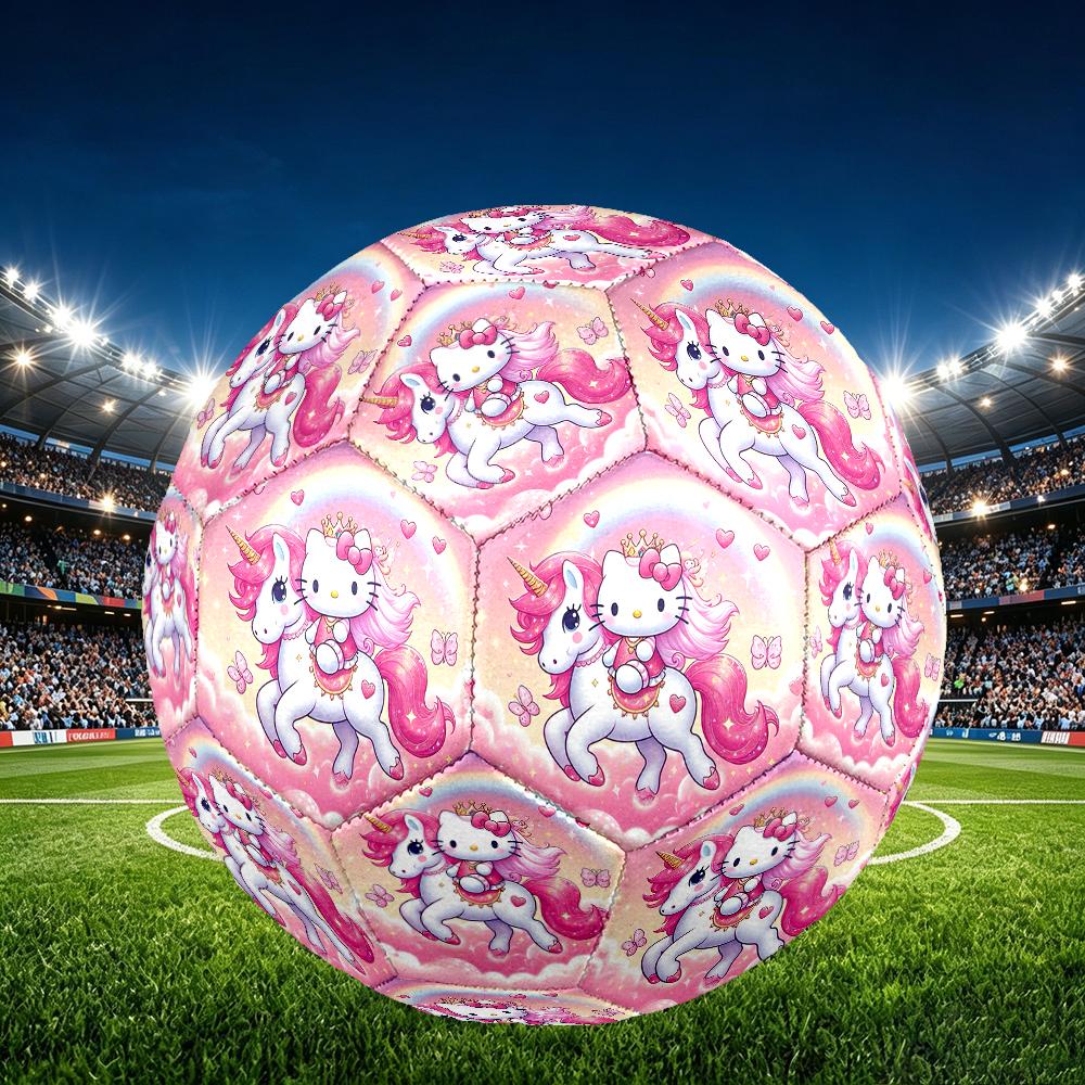 Size 5 Soccer Ball - Outdoor Sport Football with Lovely Cat Pattern, Ideal Gift for Birthdays, Christmas, Father's Day, Graduation