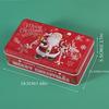 Cartoon Christmas Candy Storage Box Tin Box Container with Lid Flip Top Tin Candy Jewelry Gift Tin Cans Storage Organizer Decor