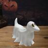 Halloween Ghost Animal Figurine Draped Ghost Dog Cat Statue Resin Spooky Tabletop Ornaments for Home Party Haunted House Decor
