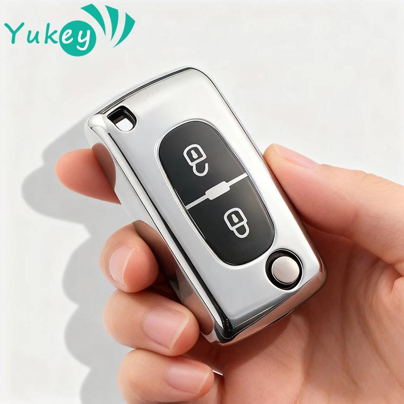 For Peugeot Partner Tepee 207 307 308 407 For Citroen C-Crosser C3 C4 Picasso Berlingo 2 Buttons Key Case Cover Case Keychain