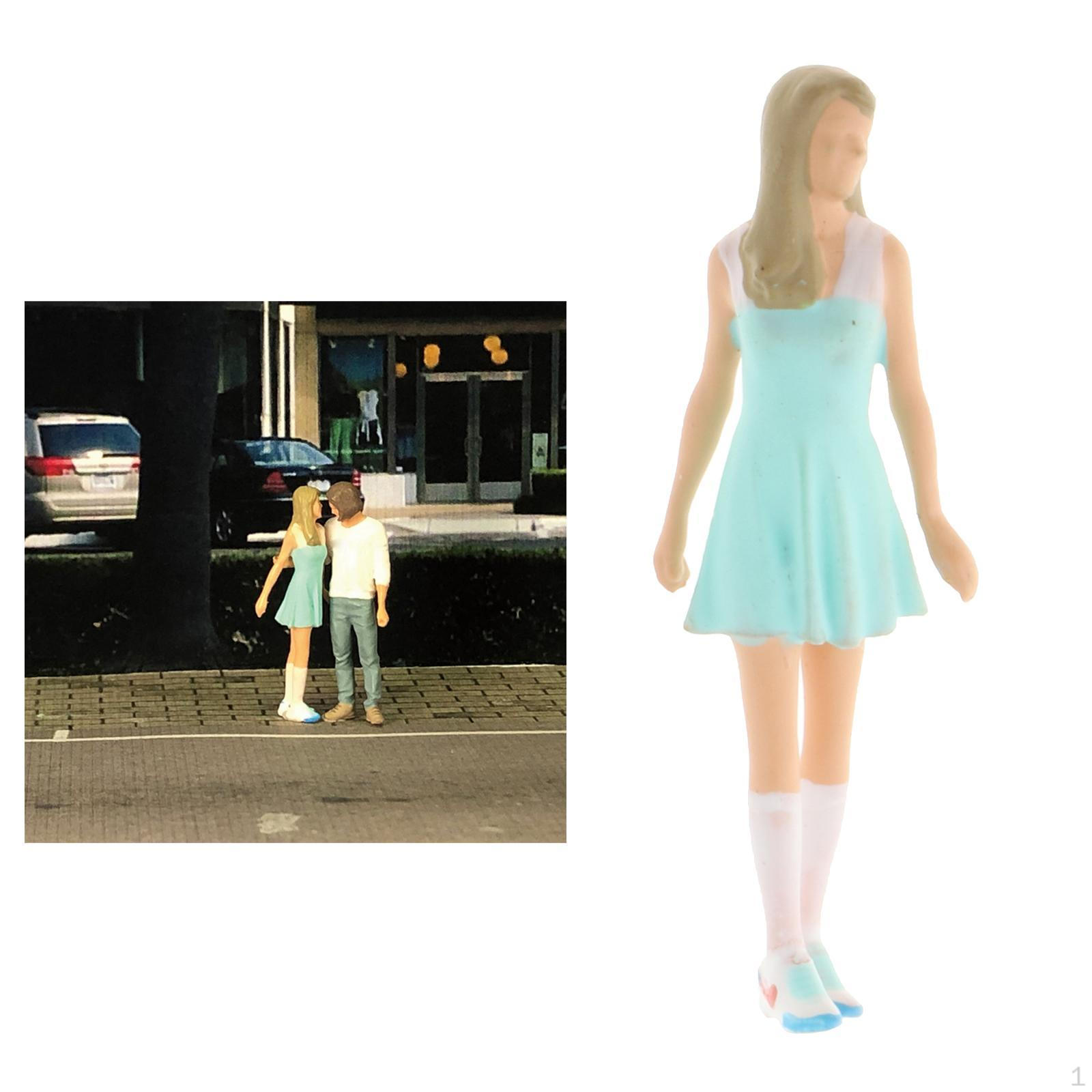 1:64 Scale Figures Miniature People Model for Layout Home Bonsai Building Accessory Decor, Style 3