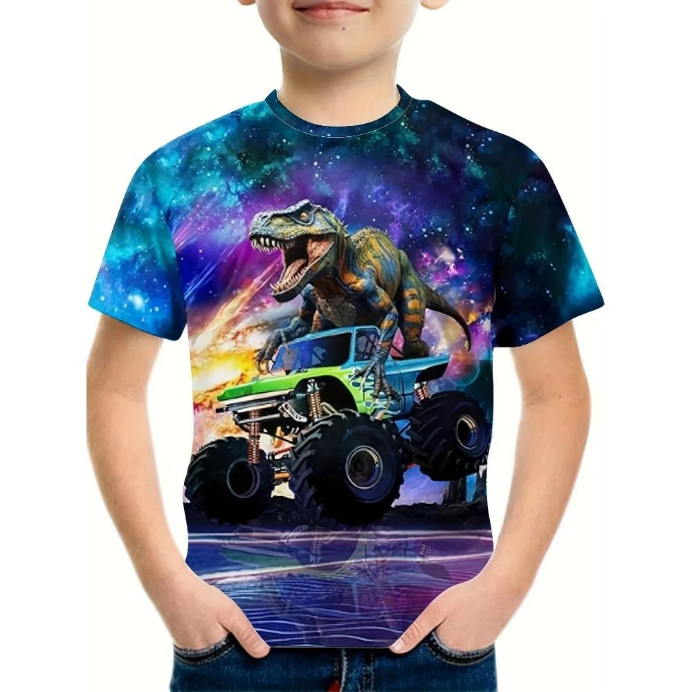 

Children s Clothing T-Shirts for Boys Short Sleeve Kids T-Shirts 3D Motorcycle Printed Clothes Children Top Summer Girl T-shirt 100