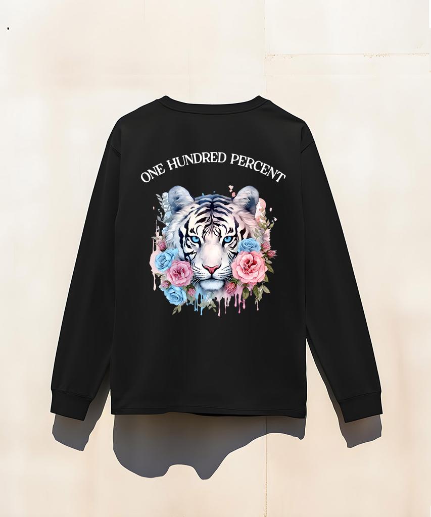 OHP Ohpxharmonia Bwhite Tiger Crew Neck Long Sleeve T-Shirt