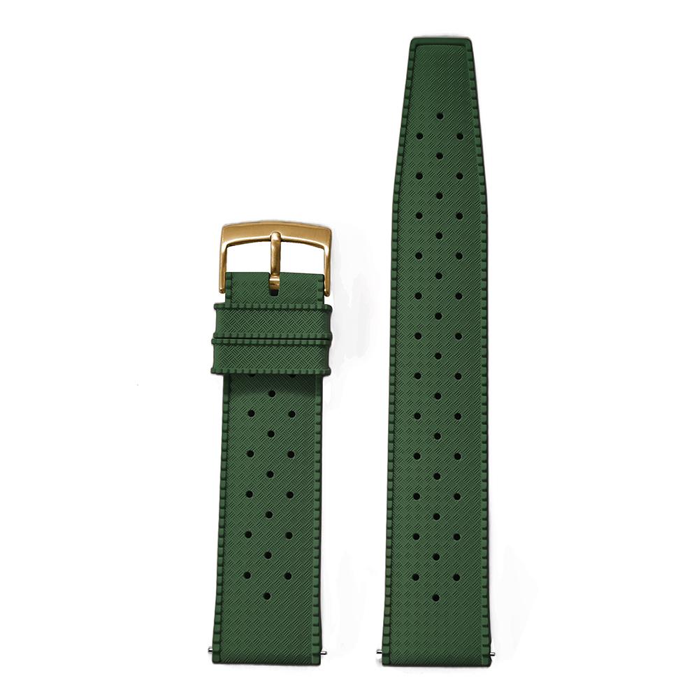 18/19/20/21/22/23/24mm Tropische FKM-Gummi-Uhrenarmbänder Schnellverschluss FPM-Armband Langlebiges Weiches Armband Wasserdichtes Sportuhr