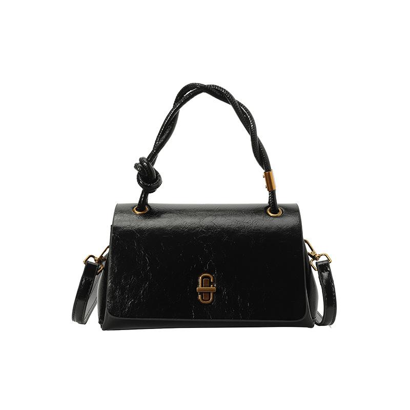 New flip bag single shoulder crossbody lock chain bag small square bag fashionable versatile commuter women's bag tide