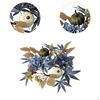 Candle Ring Wreath Stand Tabletop Decoration for Reception Festival Proposal Blue