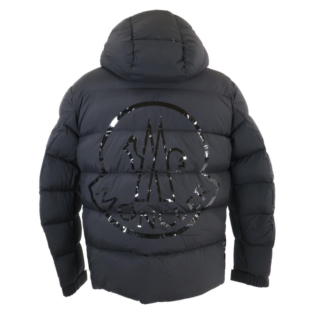 MONCLER PALLARDY/Paradise Back Logo Bi-Color Hooded Down Jacket 1 blackUsed