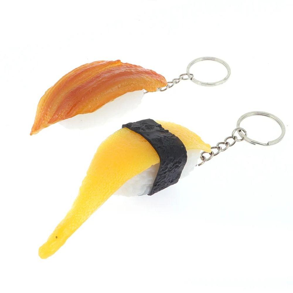 Japanese Style Simulation Food Key Chain Grilled Eel Seafood Sushi Model Toy Gift