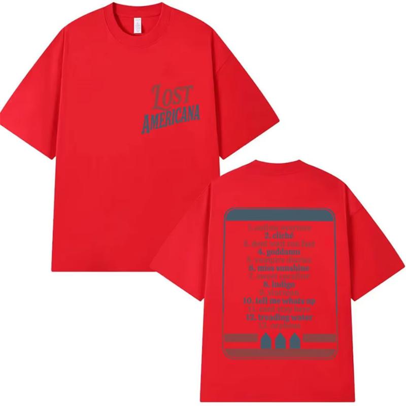 MGK Lost XX Americana Tour 2025 Print T Shirt Unisex Women Casual Cotton Short Sleeve Tshirt Fans Gift Clothing Retro Tshirts