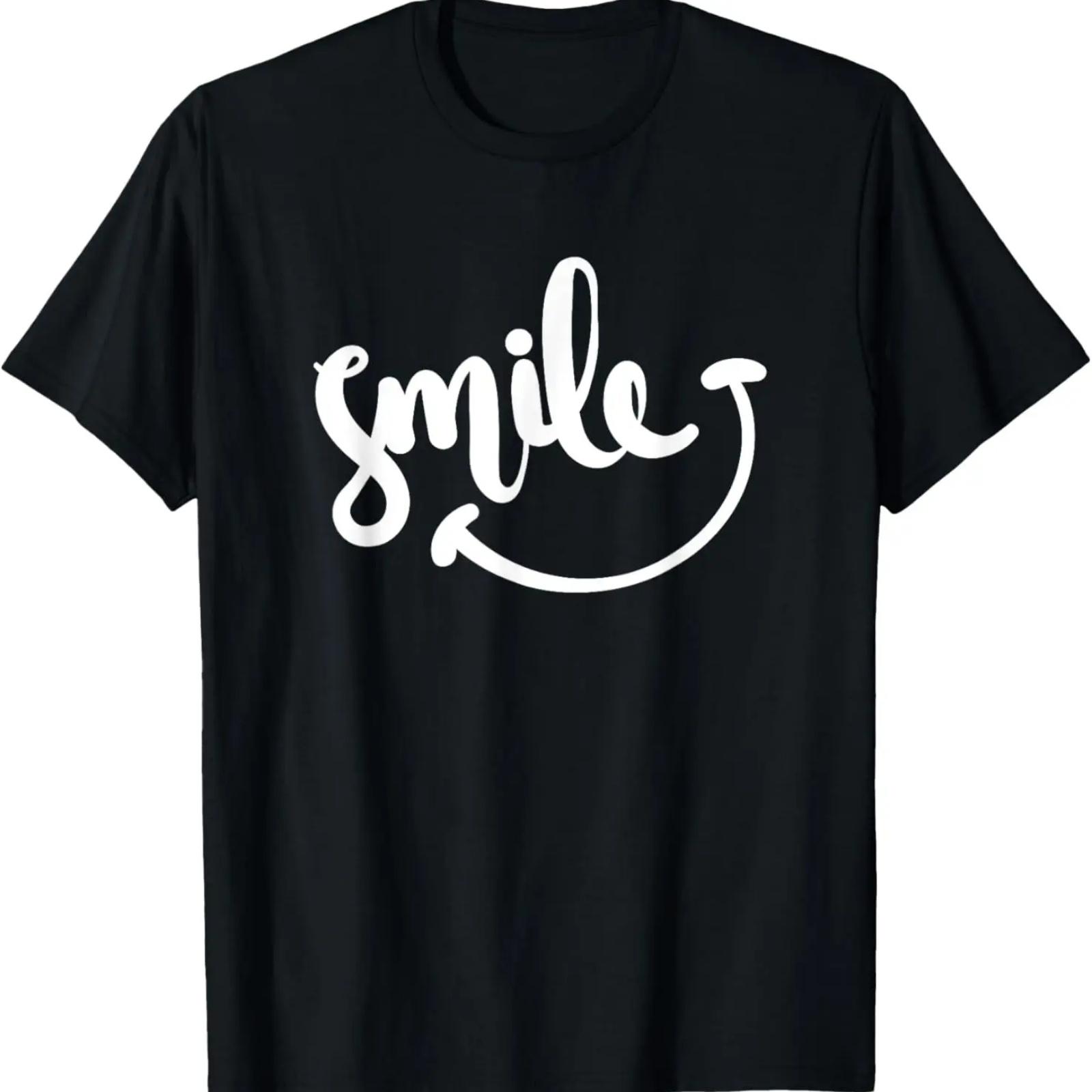 

Smile Positive Motivation Inspiration Gift Day of Happiness T-Shirt XXXXXL чёрный
