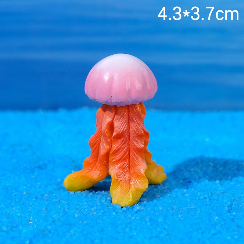 Mini pryskyřičné příslušenství pro akvárium, roztomilé barevné akvarijní rostliny, dekorace, pryskyřičný útes, umělý korál, dekorace na stůl