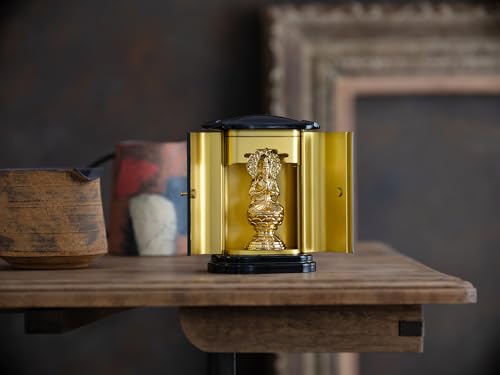 Buddhistische Statue, Seishi Bodhisattva (reines Gold plattiert), in einem PC-Gehäuse. Bildhauer: Keishu Watanabe. Originalmodell (geboren im Jahr des Pferdes). Zo