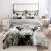 Highland Cattle Digital Printing Quilt Cover Bedding Set Quilt Cover Animal Three-Piece Set
