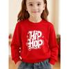Cotton Kids Sweatshirt Winter Warm Hip Hop Graphic Sweatshirt - Casual Round Neck Sweatshirt for Outdoor Streetwear, Comfortable Fall/Winter Clothing