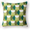 Bedroom Living Room Sofa Home Decor Cushion Cover Green White Geometric Pattern Petal Pillowcase