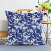 Purple Pattern Pillow Cover Plant Geometric Sofa Living Room Cushion Cover Bedside Square Pillowcase Removable and Washable