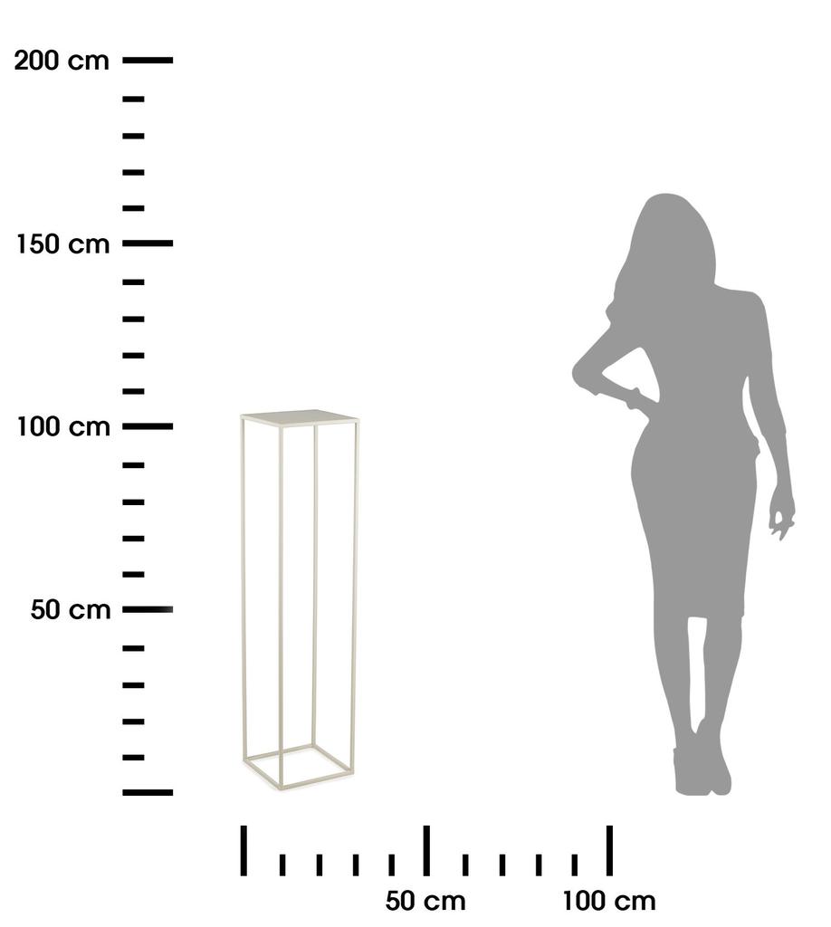 Kremowy Kwietnik Stojący 100 Cm