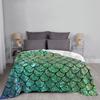 Colorful Glitter Mermaid Scales Blanket Fashion Custom Mermaid Fairy Tale Scale Scales Whale Tail Animal Arctic