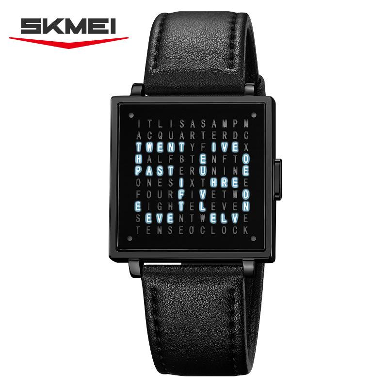 Multifunksjonell Elektronisk Klokke Kreativ Herreklokke Firkantet Forretningsklokke Herre Utenrikshandel Elektronisk Klokke Menn