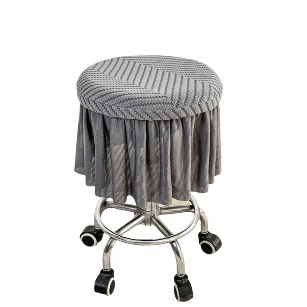 Soft Seat Chair Slipcover Full-Coverage Elastic Stool Slipcover Wedding Banquet серый