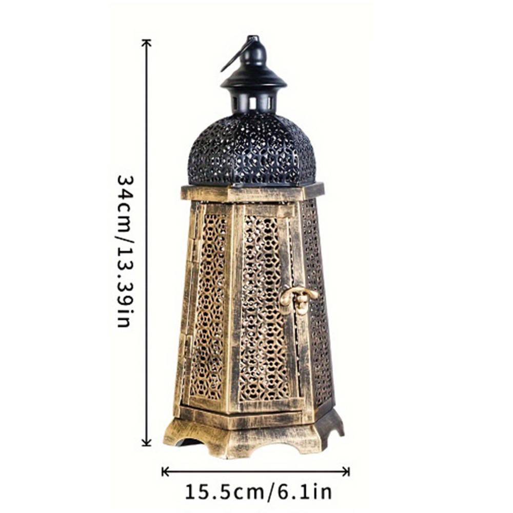 Fyrlykt i marokkansk stil vintage lysestake dekorativ dekorativ lysestake i landlig stil