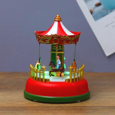 Luminous Music Carousel Ferris Wheel Christmas Ornament Gift.