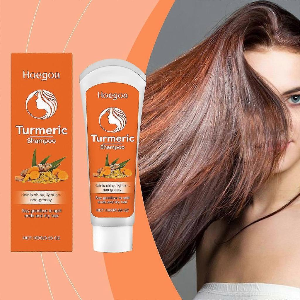 Turmeric Shampoo Cleanses Scalp, Hydrates Moisture And Softens Dry And Irritated Hair