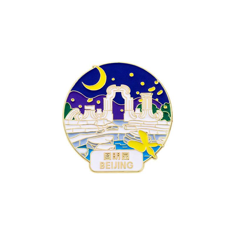 Beijing Cultural Tourism Attractions Surrounding National Grand Theater Yuanming Palace Summer Palace Bird s Nest Water Cube Brooch