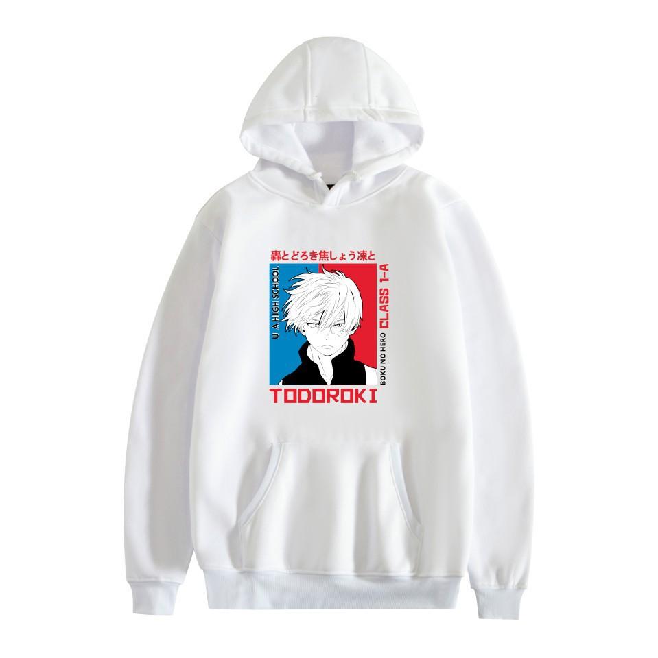 Anime Letter Print Hooded Autumn And Winter Sweater