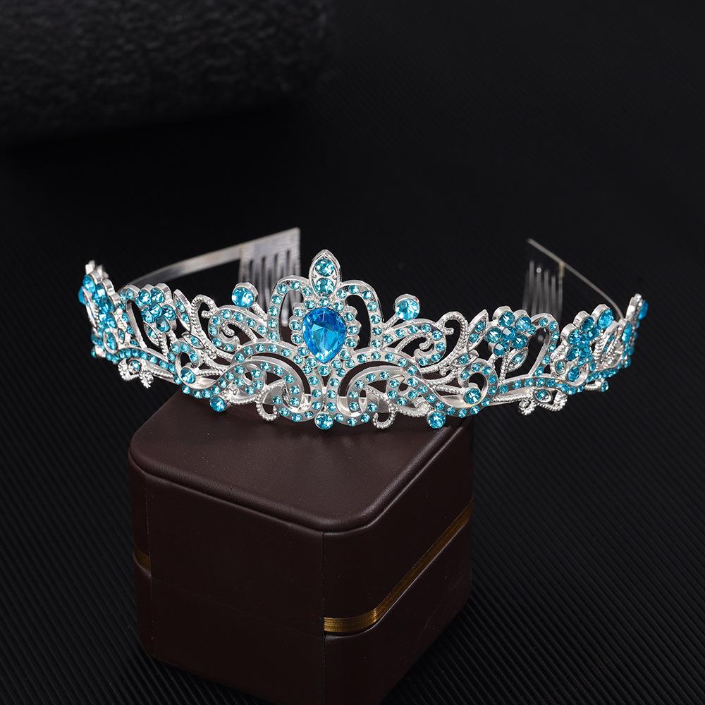 Bride's Crown Headwear Alloy Rhinestone Hair Band Wedding Crown Birthday Hair Accessory Style Headband Accessory