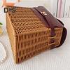Gift Basket with Swinging Clasp Faux Rattan Woven Basket with Handle Party Favor Storage Basket for Chocolates Candies Wedding Birthday