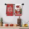 Festive Christmas Kitchen Towels - Quick-Dry Microfiber, Santa & Gingerbread Design. Perfect for Baking & Housewarming!