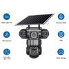 V380 Pro Outdoor 4G Solar Triple Lens Camera with 360° Rotation and Mobile Remote Control