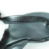 Excellent HERMES Sandals Harmony HMetal Leather Strap black leather Women 36.5 Used