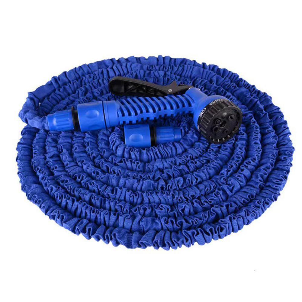 

Телескопический водяной шланг, Садовый водяной шланг, Водяной пистолет высокого давления, Садовый шланг для мойки автомобилей 50ft синий