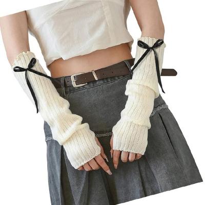 Breathable Long Arm Gloves 2000s Harajuku Oversleeve Lightweight Knitted For Casual Fashion