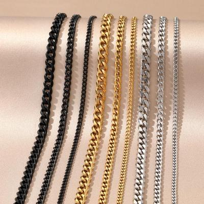 2023 Nouveau coréen simple collier hommes dur homme monochrome collier épaissi ferme charme pull chaîne fête club cool étudiant garçon collier