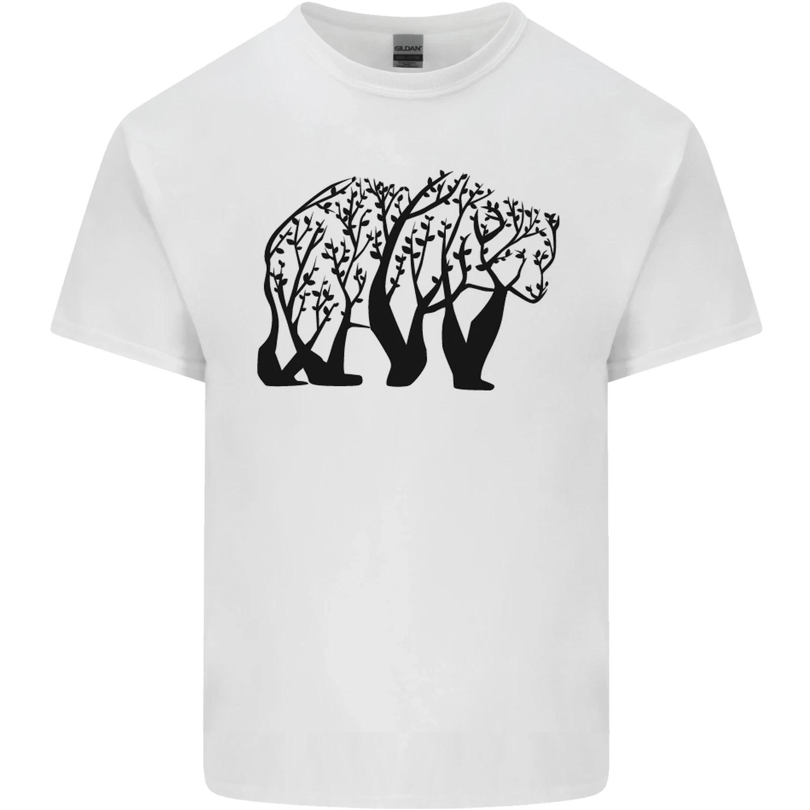 Bear Tree Animal Ecology Kids T-Shirt Childrens S