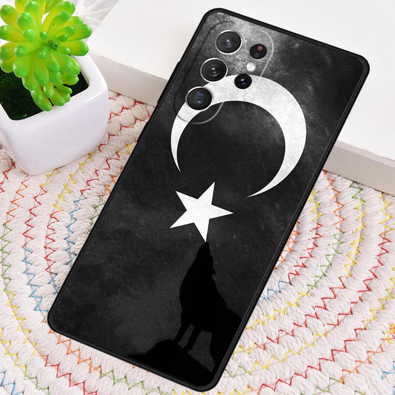 Turkey Turkish Flag Wolf TPU Phone Case For Samsung Galaxy Note 10 Pro S26 S25 S24 S23 S22 Ultra Plus S21 FE S20 Cover