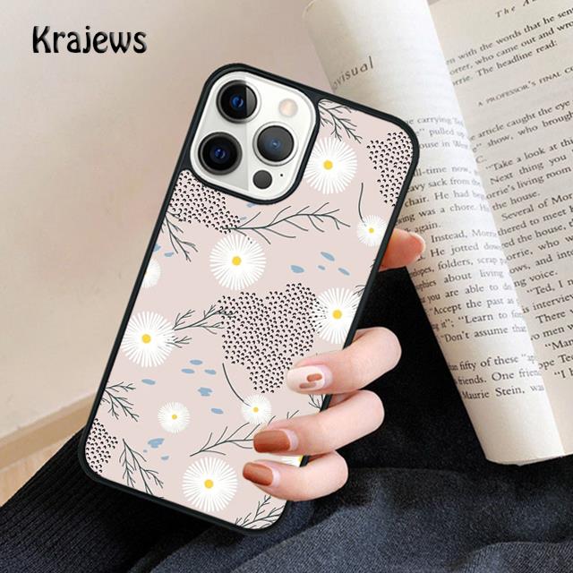 Minimalist Aesthetic Flower Phone Case For iPhone 17 Air 16 15 14 Max Plus 11 12 13 Pro Max Phone Cover Coque Fundas