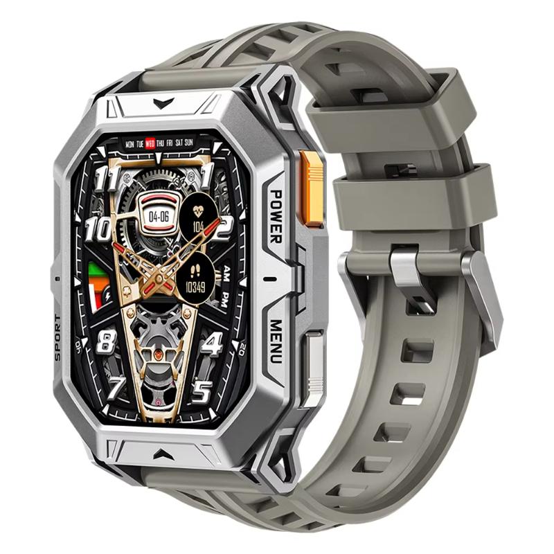 2025 New Smart Watch 1000mAh Battery 2.13 Inch AMOLED Screen Men Watch Compass 1ATM Waterproof Bluetooth Call Sports Smartwatch