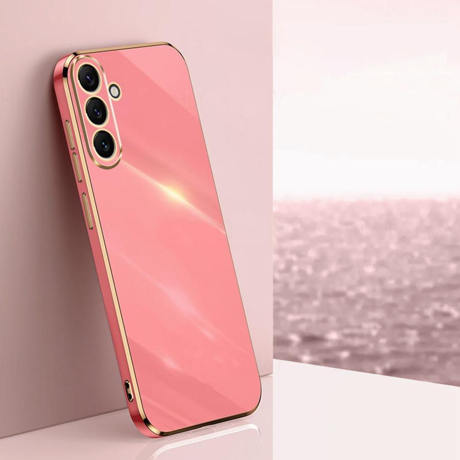 Luxusní pokovený silikonový kryt pro Samsung Galaxy A15 A25 A35 A55 A13 A16 A06 A24 M34 5G A05S A17 A07 A26 S24 S23 A36 A56 S25 S26 A37 A57 Čtvercový kryt