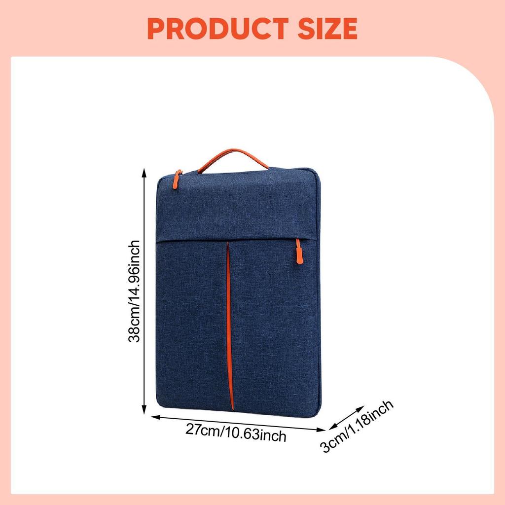 15-inch Laptop Sleeve with Handle, Carrying Case, Compact And Portable Briefcase, Computer Bag