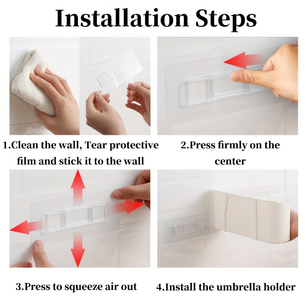2PCS No-drill Wall-mounted Umbrella Rack, Large-capacity Umbrella Storage Rack, Suitable for Entrances, Hallways, and Umbrella Storage.