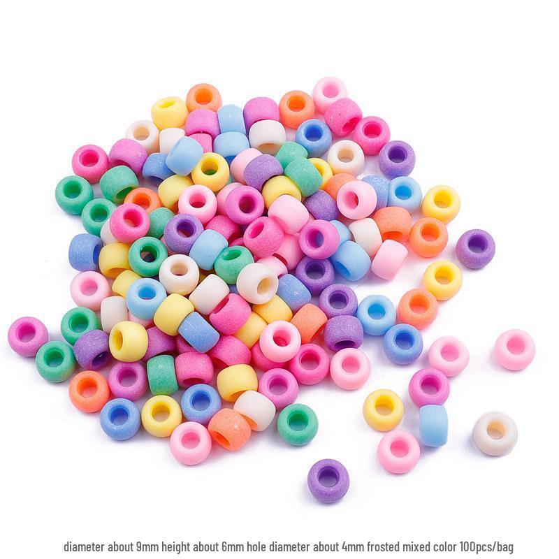 Colorful Large-Hole Acrylic Rice Beads for DIY Jewelry Making