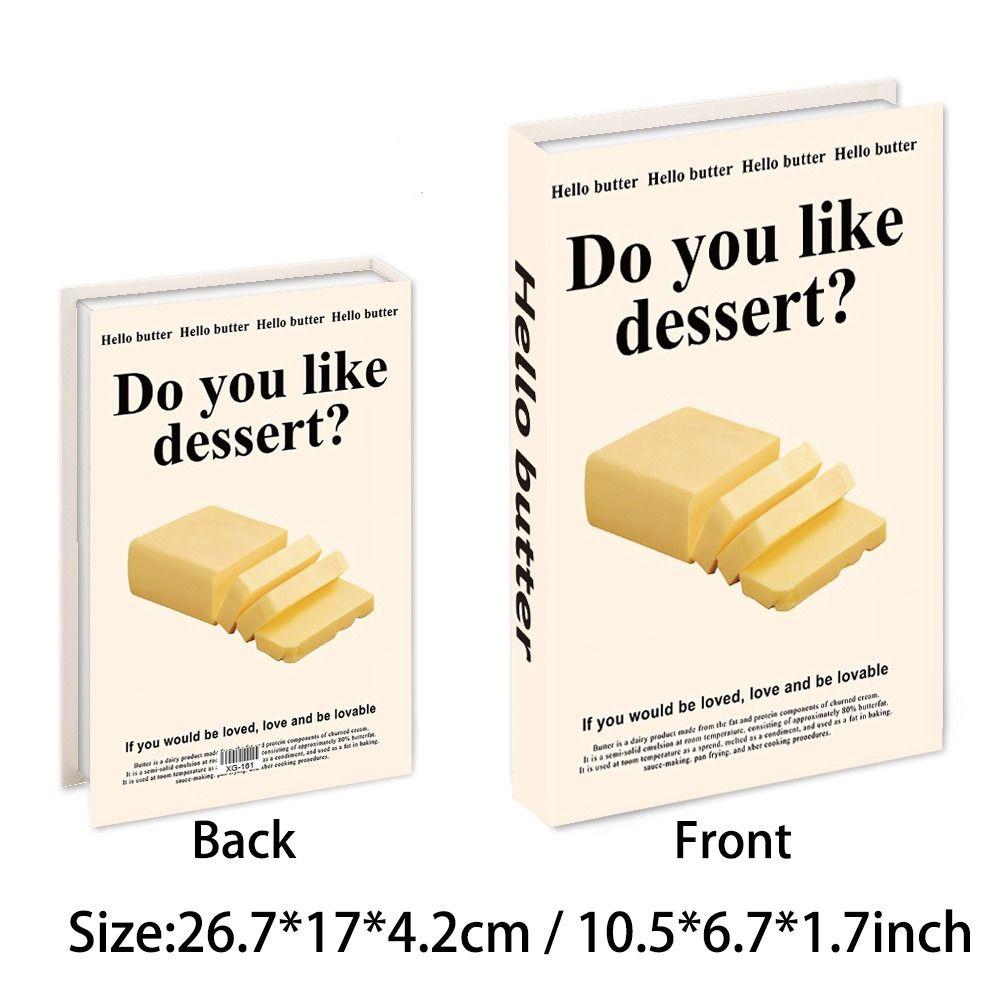 

Modern Style Photography Prop Book Dessert Shop Ornament Simulation Book Fashion Fake Books Decor E